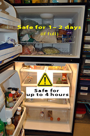 Refirgerator and food safety during power outage
