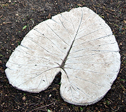 Concrete leaf garden art
