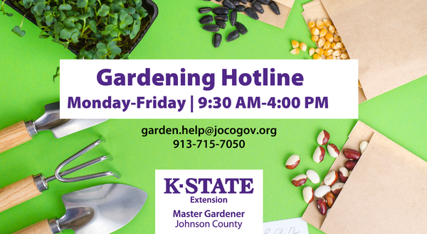 Johnson County Extension Master Gardener Hotline contact information 