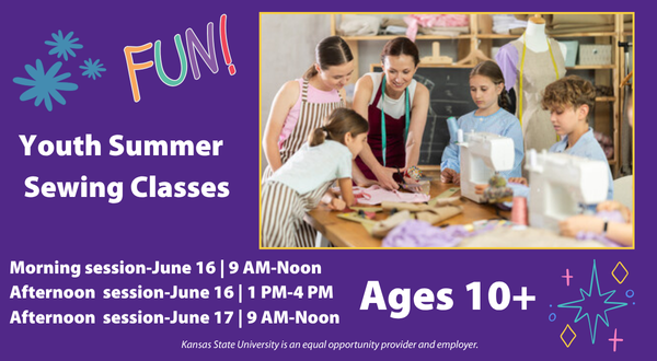 Youth Summer Sewing Classes 