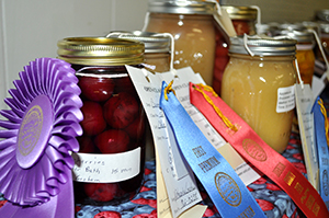 Canned items with ribbons