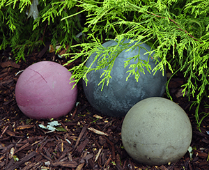 concrete garden spheres