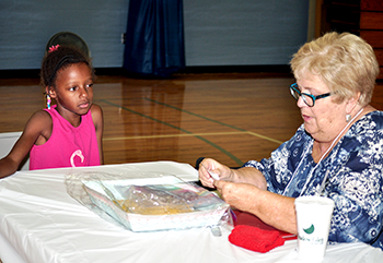4-H youth during food judging at the county fair