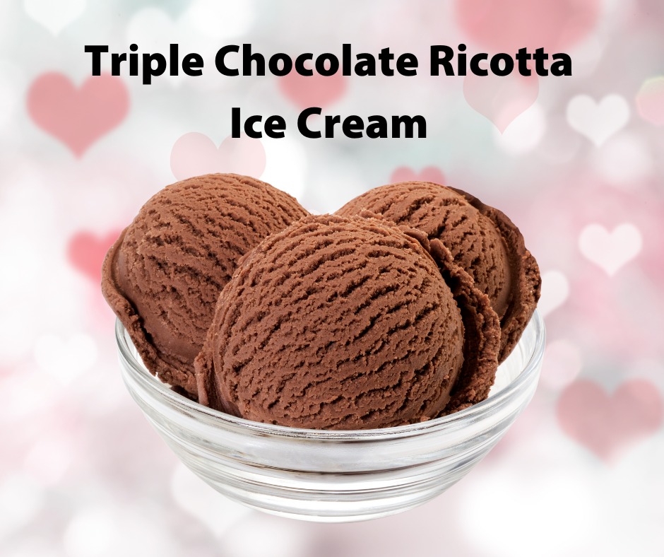 Triple chocolate ricotta ice cream 