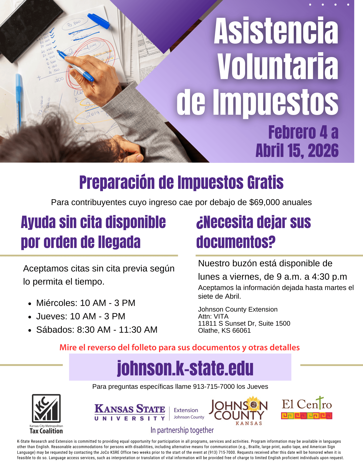 2026 VITA flyer in Spanish