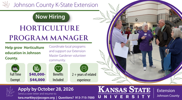 Horticulture Program Manager job announcement 