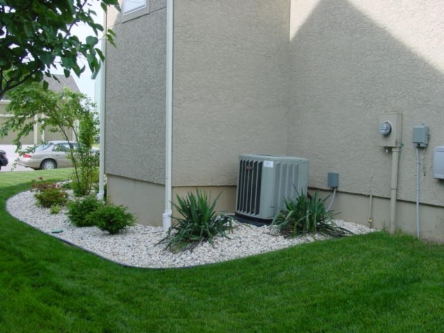 rock mulch in a landscape