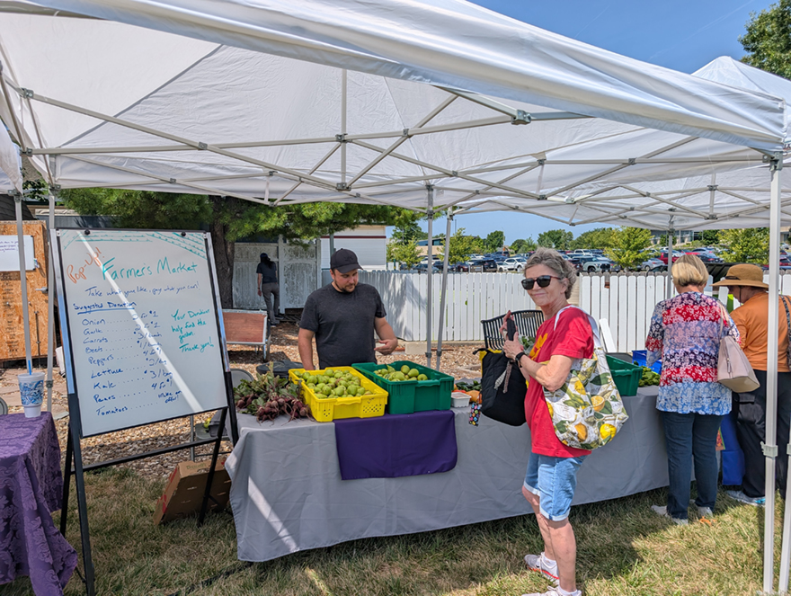 Sunset Pop-Up Market and customers 